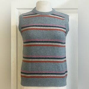 Boden Striped Sleeveless Sweater Vest Sz S